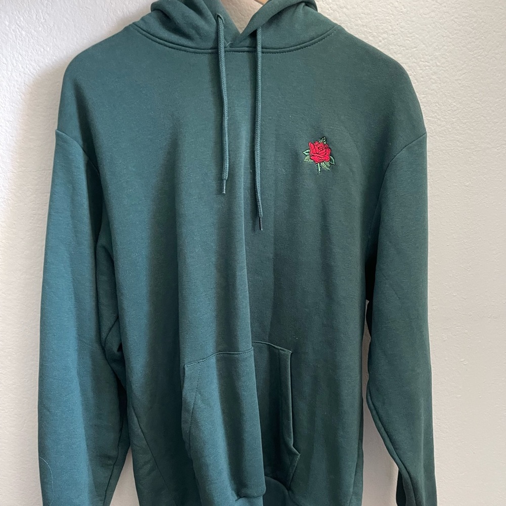 H&M Green Flower Hoodie